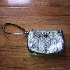 Coach Silver Wristlet